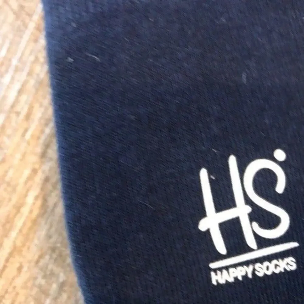 Happy Socks Navy Blue No Show 10-12 NEW NWT